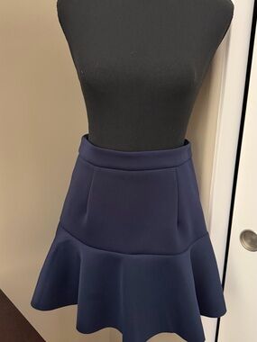 Shinestar Navy Flared Mini Skirt